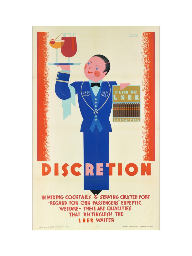 'Discretion', LNER poster, 1933. art print medium none Art Print - Science Museum Shop
