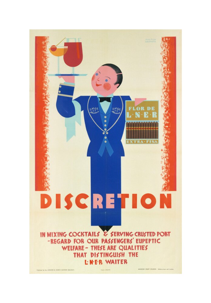 'Discretion', LNER poster, 1933. unstretched canvas medium none Art Print - Science Museum Shop