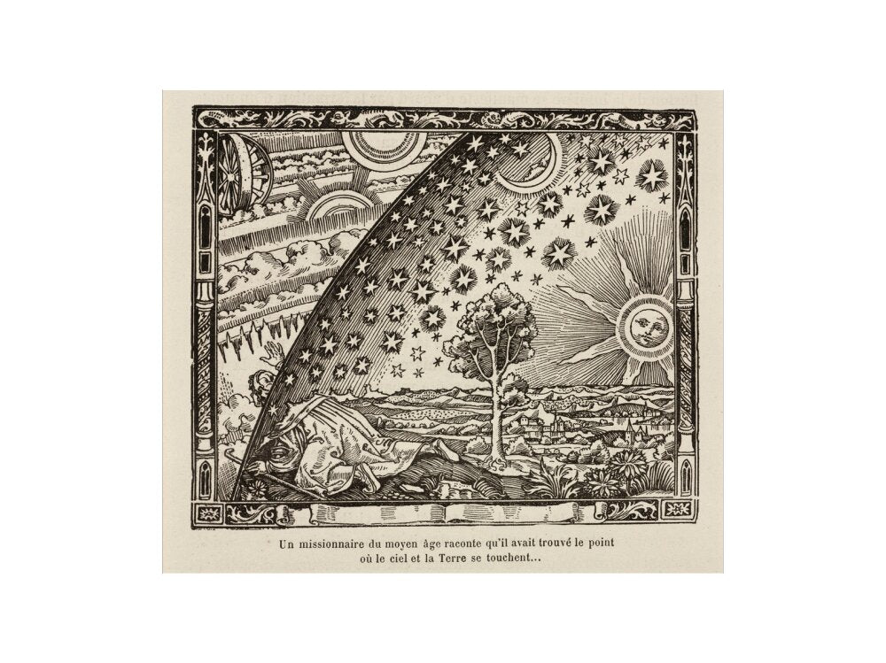 A medieval missionary finds the point where sky and earth touch, 1888. art print extra large none Art Print - Science Museum Shop