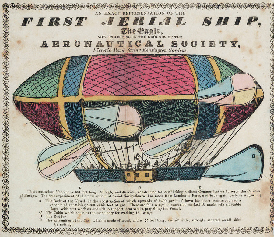 The 'Eagle', the 'First aerial Ship', 1834. Art Print - Science Museum Shop