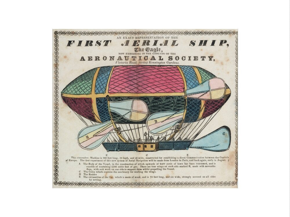 The 'Eagle', the 'First aerial Ship', 1834. art print medium none Art Print - Science Museum Shop