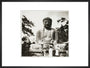 Tourists at Kamakura temple, c 1905. art print large black Art Print - Science Museum Shop