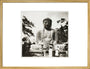 Tourists at Kamakura temple, c 1905. art print large gold Art Print - Science Museum Shop