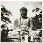 Tourists at Kamakura temple, c 1905. stretched canvas extra large none Art Print - Science Museum Shop