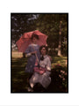 Two girls in a garden, 1908. art print medium none Art Print - Science Museum Shop