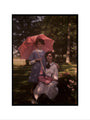 Two girls in a garden, 1908. art print large none Art Print - Science Museum Shop