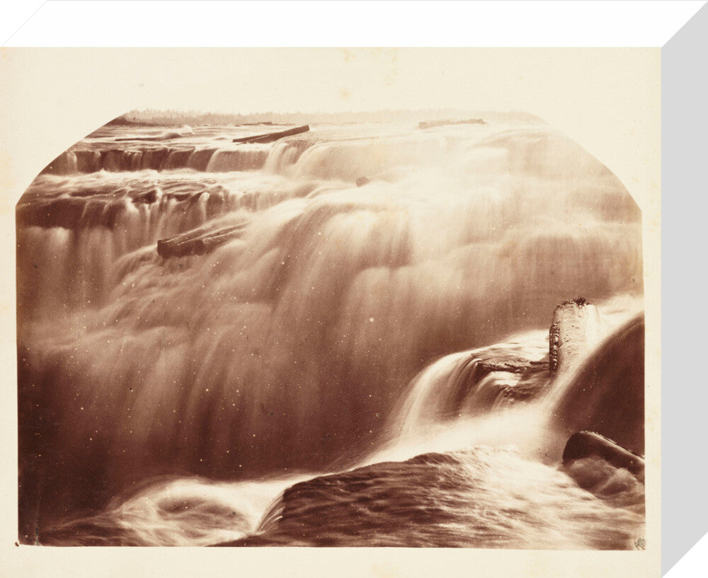 'Chaudiere Falls in Winter', 1860. stretched canvas small none Art Print - Science Museum Shop