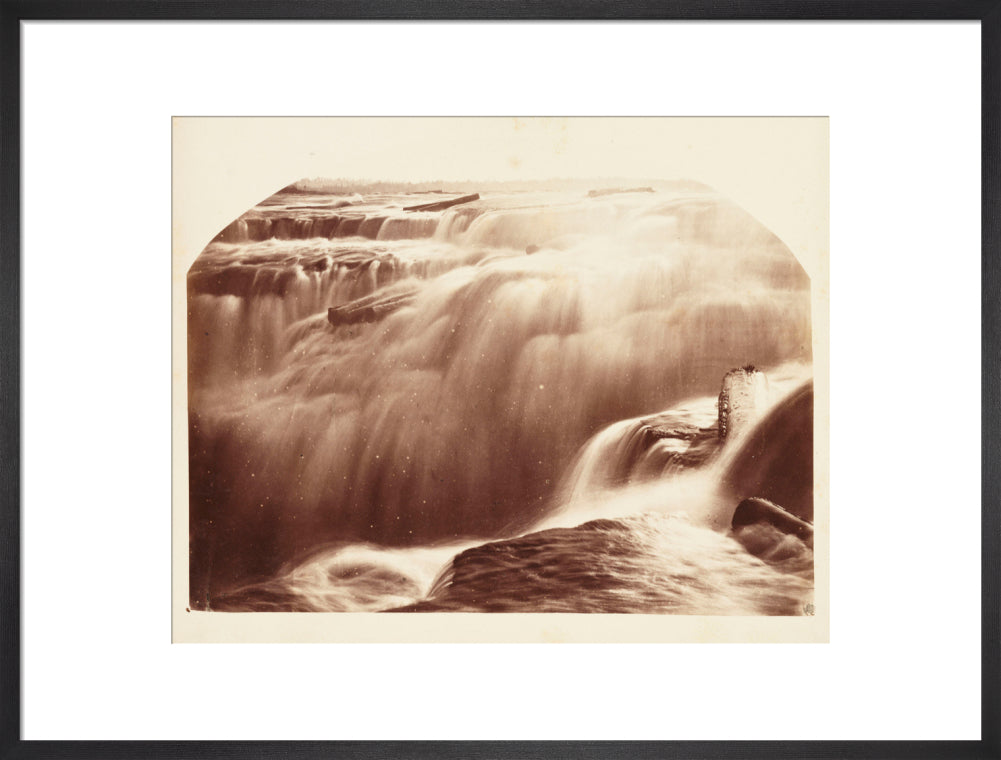 'Chaudiere Falls in Winter', 1860. art print large black Art Print - Science Museum Shop