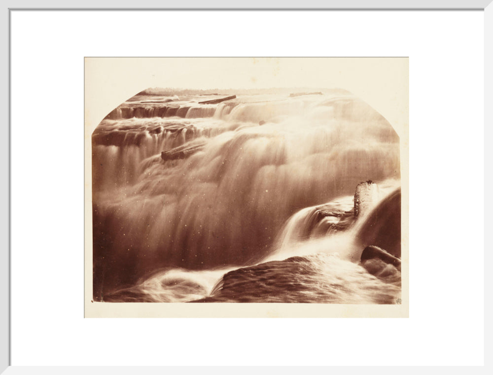 'Chaudiere Falls in Winter', 1860. art print large white Art Print - Science Museum Shop