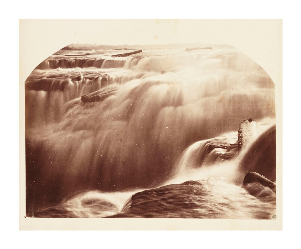 'Chaudiere Falls in Winter', 1860. unstretched canvas extra large none Art Print - Science Museum Shop