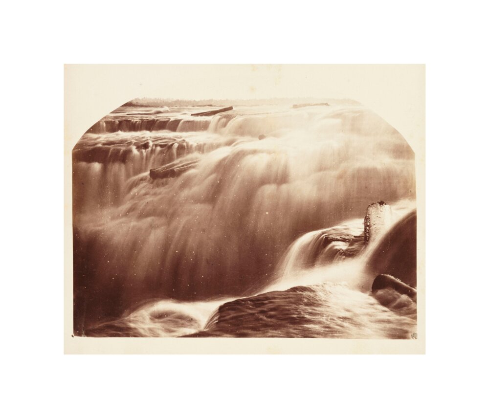 'Chaudiere Falls in Winter', 1860. unstretched canvas small none Art Print - Science Museum Shop