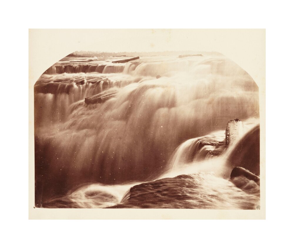 'Chaudiere Falls in Winter', 1860. unstretched canvas medium none Art Print - Science Museum Shop