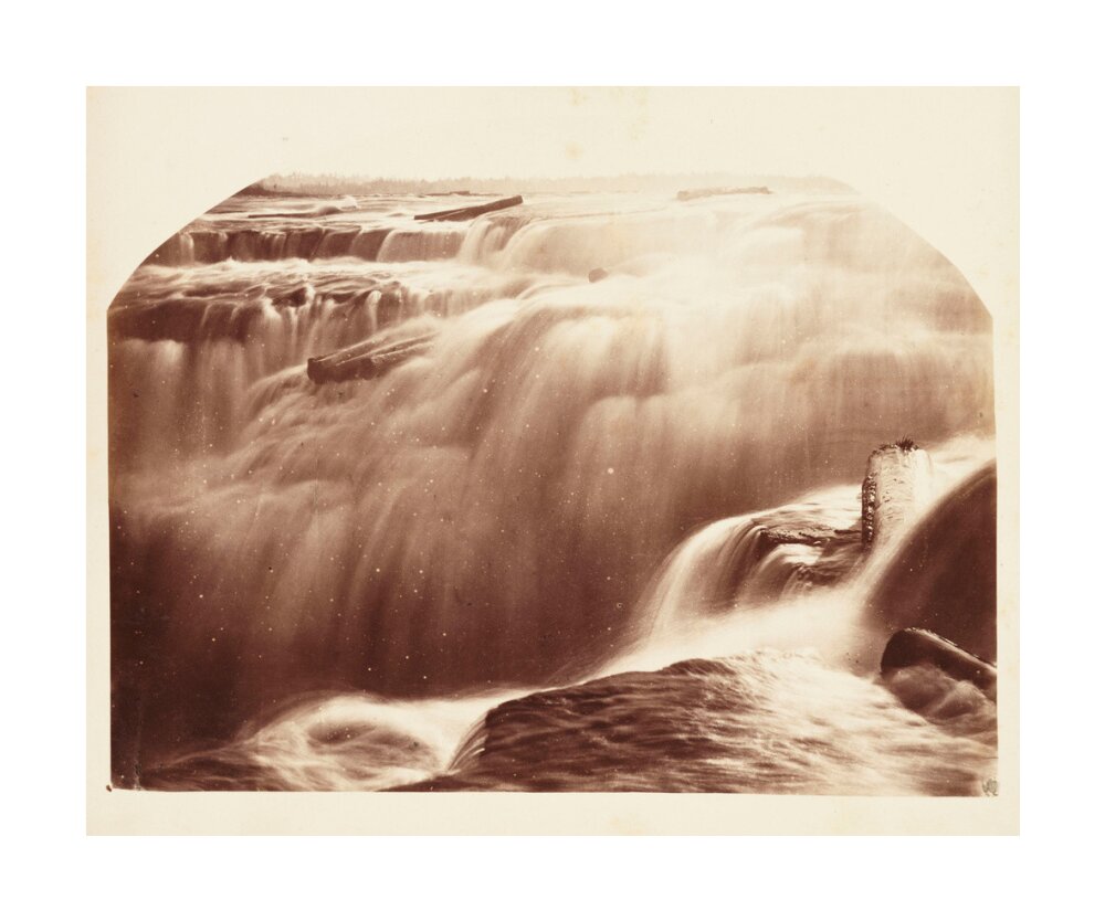 'Chaudiere Falls in Winter', 1860. unstretched canvas large none Art Print - Science Museum Shop