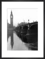Westminster Bridge and the Houses of Parliament, London, c 1920s. art print medium black Art Print - Science Museum Shop