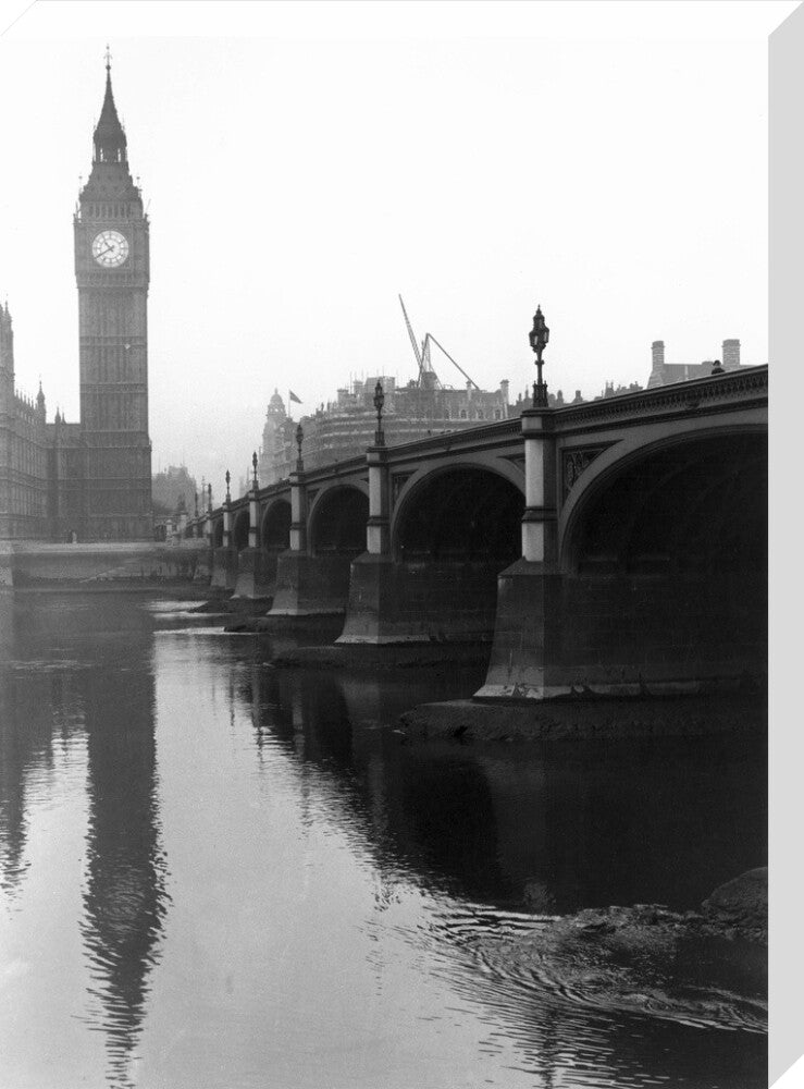 Westminster Bridge and the Houses of Parliament, London, c 1920s. stretched canvas large none Art Print - Science Museum Shop