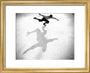 Ice-skater casting a shadow, c 1930s. art print extra small gold Art Print - Science Museum Shop