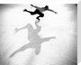 Ice-skater casting a shadow, c 1930s. stretched canvas medium none Art Print - Science Museum Shop