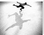 Ice-skater casting a shadow, c 1930s. stretched canvas large none Art Print - Science Museum Shop