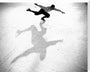 Ice-skater casting a shadow, c 1930s. stretched canvas extra large none Art Print - Science Museum Shop