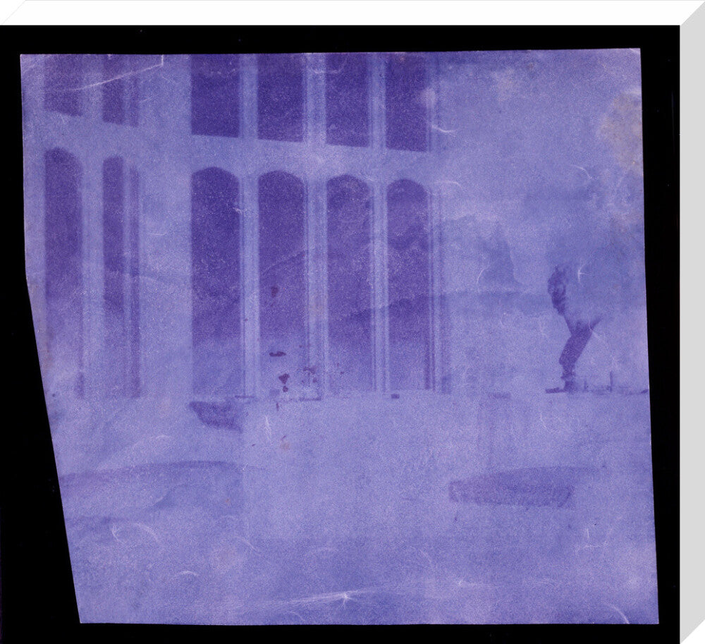 Oriel window, south gallery, Lacock Abbey, April 1839. stretched canvas large none Art Print - Science Museum Shop