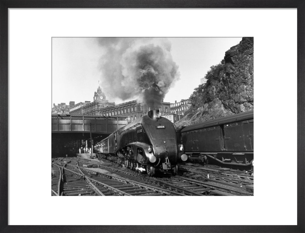 'Silver Link' leaving Edinburgh Waverley Station, 1958. art print medium black Art Print - Science Museum Shop
