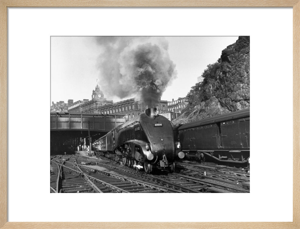 'Silver Link' leaving Edinburgh Waverley Station, 1958. art print medium natural Art Print - Science Museum Shop