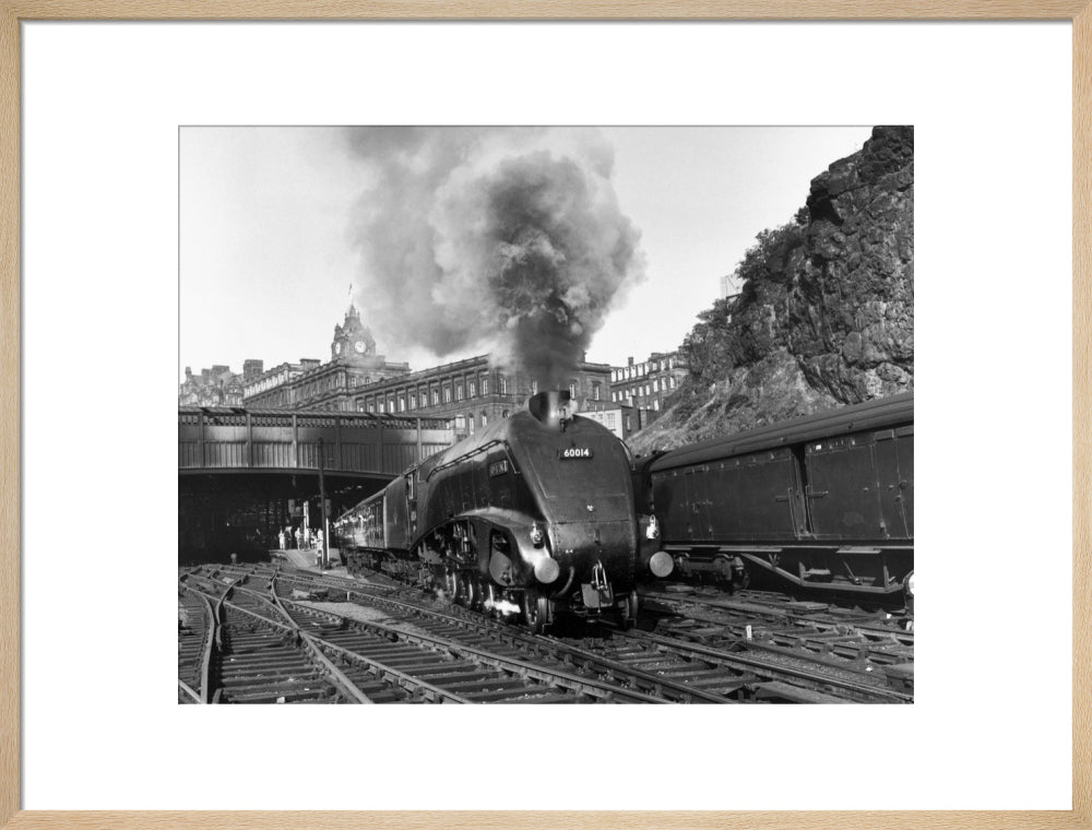 'Silver Link' leaving Edinburgh Waverley Station, 1958. art print large natural Art Print - Science Museum Shop