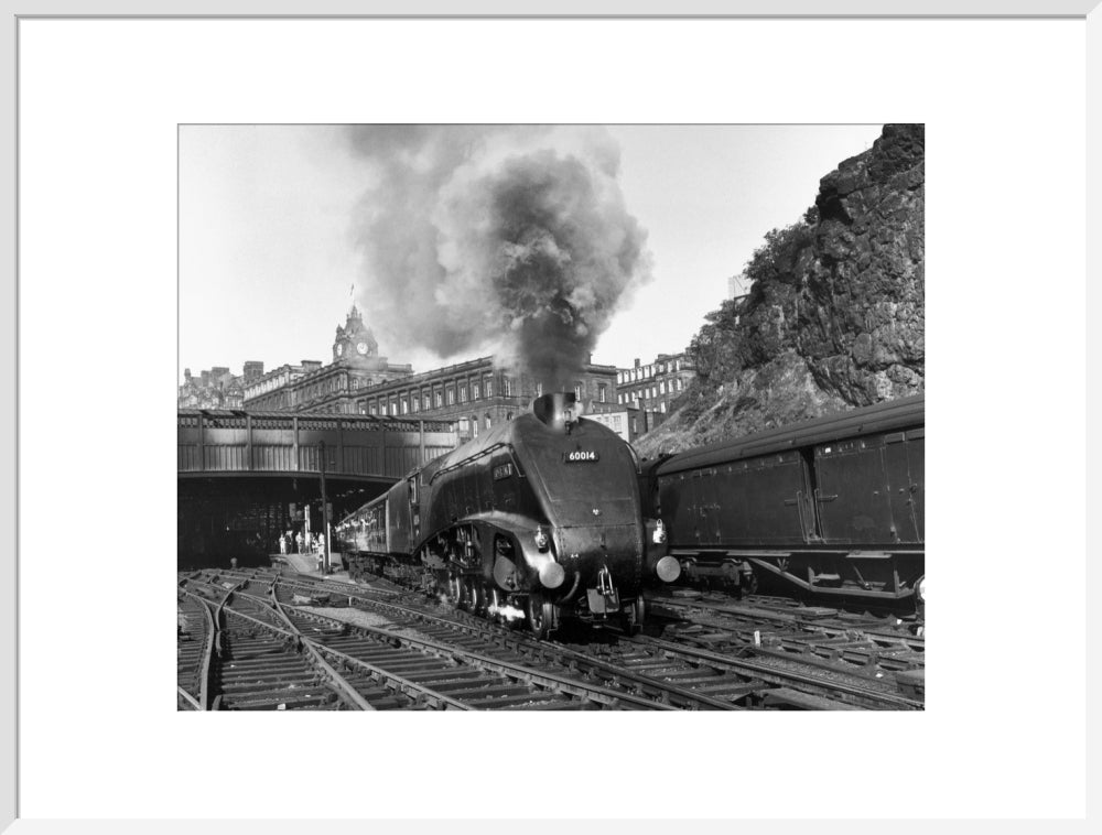 'Silver Link' leaving Edinburgh Waverley Station, 1958. art print extra large white Art Print - Science Museum Shop