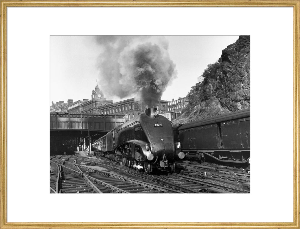 'Silver Link' leaving Edinburgh Waverley Station, 1958. art print extra large gold Art Print - Science Museum Shop