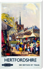 'Hitchin, Hertfordshire - See Britain by Train', BR (ER) poster, c 1955-1965. stretched canvas extra large none Art Print - Science Museum Shop