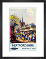 'Hitchin, Hertfordshire - See Britain by Train', BR (ER) poster, c 1955-1965. art print small black Art Print - Science Museum Shop