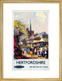 'Hitchin, Hertfordshire - See Britain by Train', BR (ER) poster, c 1955-1965. art print medium gold Art Print - Science Museum Shop