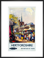 'Hitchin, Hertfordshire - See Britain by Train', BR (ER) poster, c 1955-1965. art print large black Art Print - Science Museum Shop