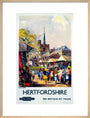 'Hitchin, Hertfordshire - See Britain by Train', BR (ER) poster, c 1955-1965. art print large natural Art Print - Science Museum Shop