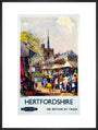 'Hitchin, Hertfordshire - See Britain by Train', BR (ER) poster, c 1955-1965. art print extra large black Art Print - Science Museum Shop