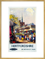 'Hitchin, Hertfordshire - See Britain by Train', BR (ER) poster, c 1955-1965. art print extra large gold Art Print - Science Museum Shop