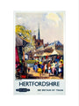 'Hitchin, Hertfordshire - See Britain by Train', BR (ER) poster, c 1955-1965. art print large none Art Print - Science Museum Shop