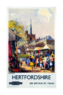 'Hitchin, Hertfordshire - See Britain by Train', BR (ER) poster, c 1955-1965. unstretched canvas large none Art Print - Science Museum Shop