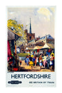 'Hitchin, Hertfordshire - See Britain by Train', BR (ER) poster, c 1955-1965. unstretched canvas extra large none Art Print - Science Museum Shop
