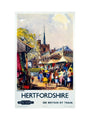 'Hitchin, Hertfordshire - See Britain by Train', BR (ER) poster, c 1955-1965. art print extra large none Art Print - Science Museum Shop