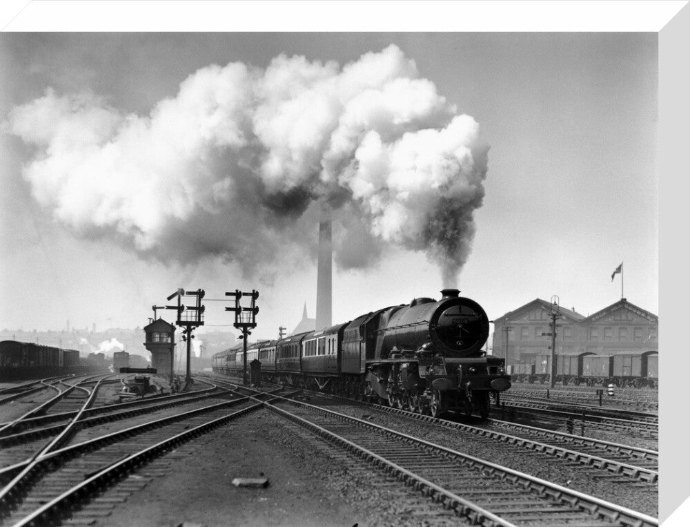'Princess Helena Victoria' leaving Edge Hill, Liverpool, c 1938. stretched canvas medium none Art Print - Science Museum Shop