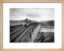 Coronation A4 Class steam locomotive crosses the Royal Border Bridge at Berwick-upon-Tweed, 1937. art print extra small natural Art Print - Science Museum Shop