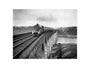 Coronation A4 Class steam locomotive crosses the Royal Border Bridge at Berwick-upon-Tweed, 1937. art print extra large none Art Print - Science Museum Shop