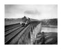 Coronation A4 Class steam locomotive crosses the Royal Border Bridge at Berwick-upon-Tweed, 1937. unstretched canvas large none Art Print - Science Museum Shop