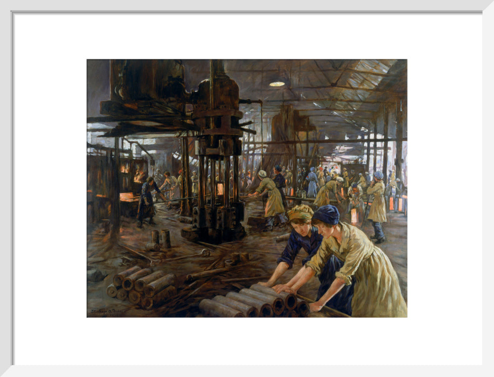 The Munitions Girls' oil painting, England, 1918. art print medium white Art Print - Science Museum Shop