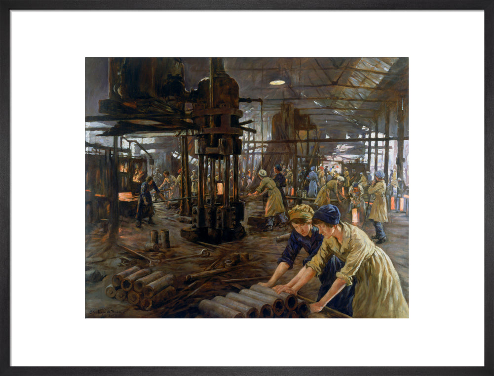 The Munitions Girls' oil painting, England, 1918. art print large black Art Print - Science Museum Shop