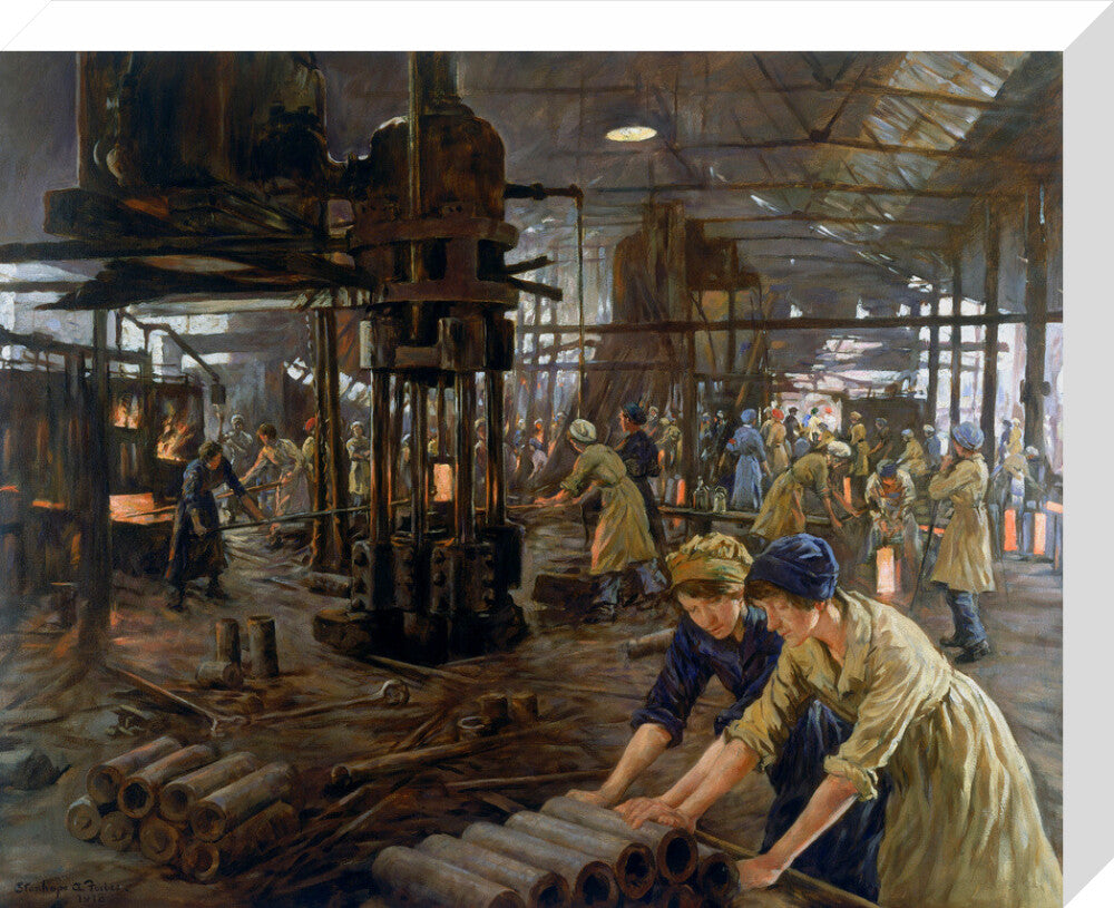 The Munitions Girls' oil painting, England, 1918. stretched canvas medium none Art Print - Science Museum Shop