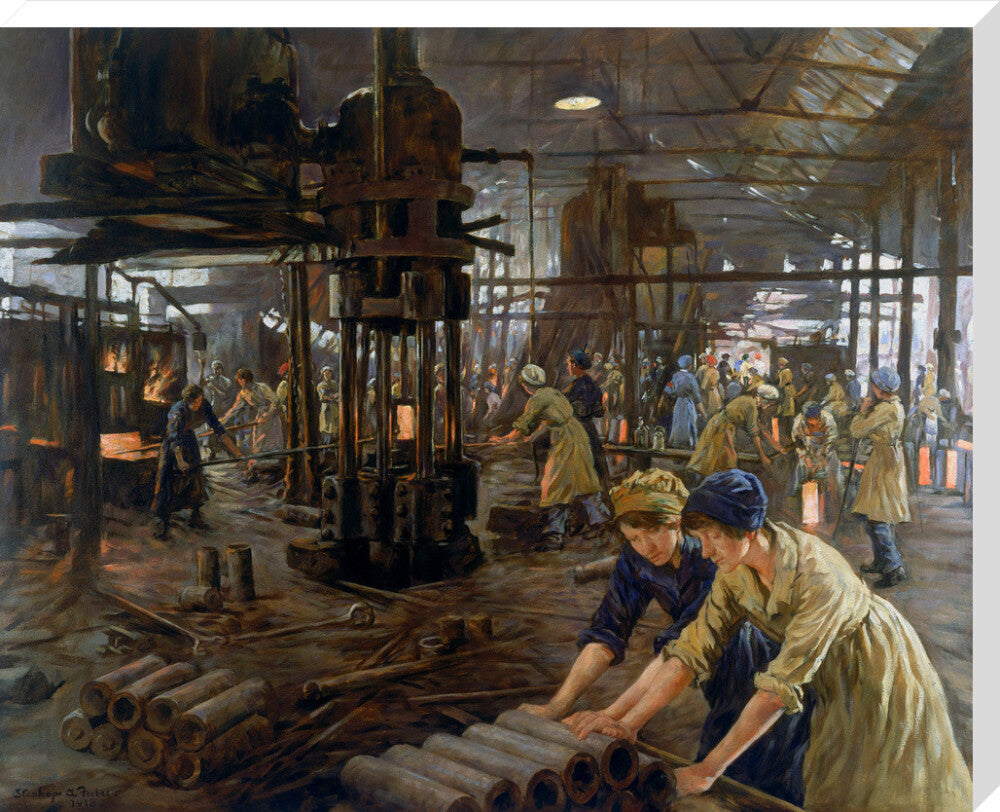 The Munitions Girls' oil painting, England, 1918. stretched canvas extra large none Art Print - Science Museum Shop