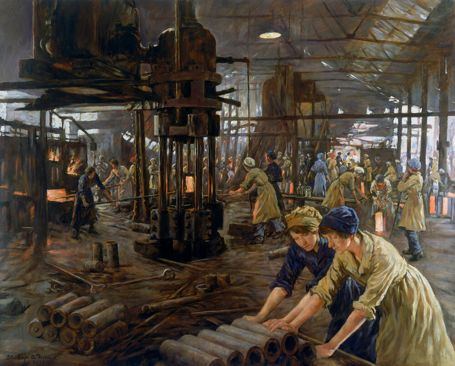 The Munitions Girls' oil painting, England, 1918. Art Print - Science Museum Shop