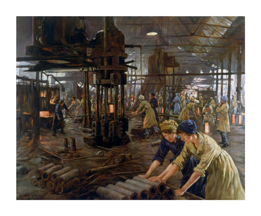 The Munitions Girls' oil painting, England, 1918. unstretched canvas extra large none Art Print - Science Museum Shop